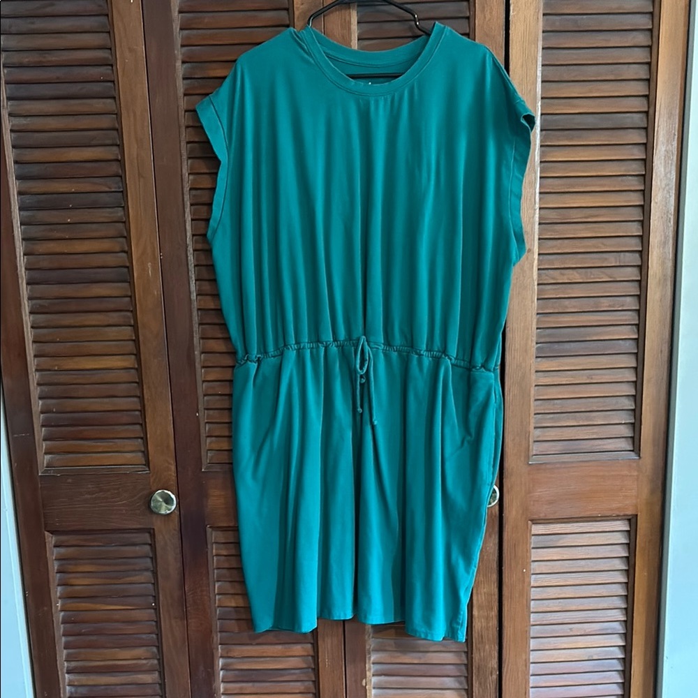 A New Day Teal V-Neck dress